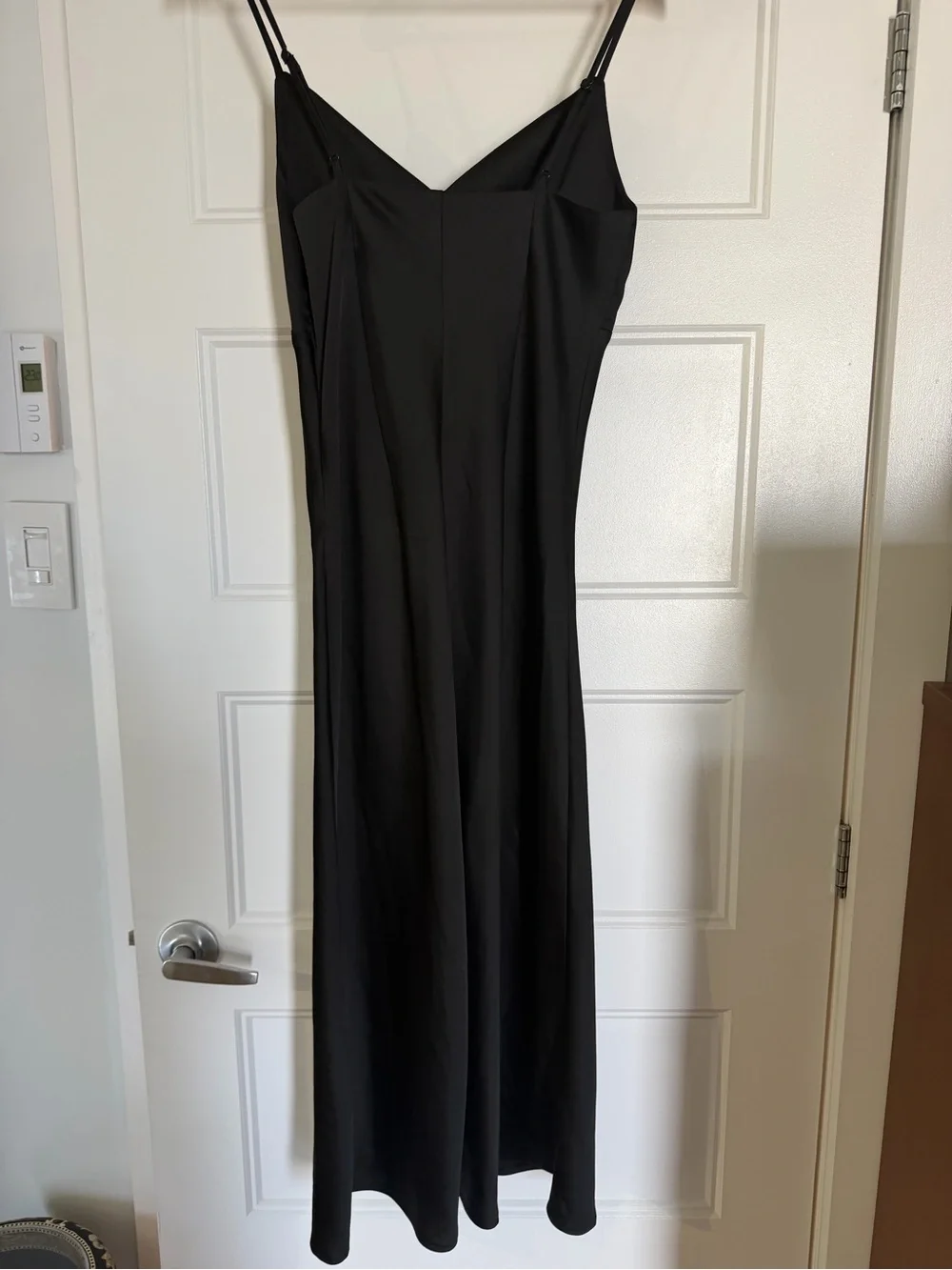 DYNAMITE BLACK SATIN SLIP DRESS - Picture 4 of 5